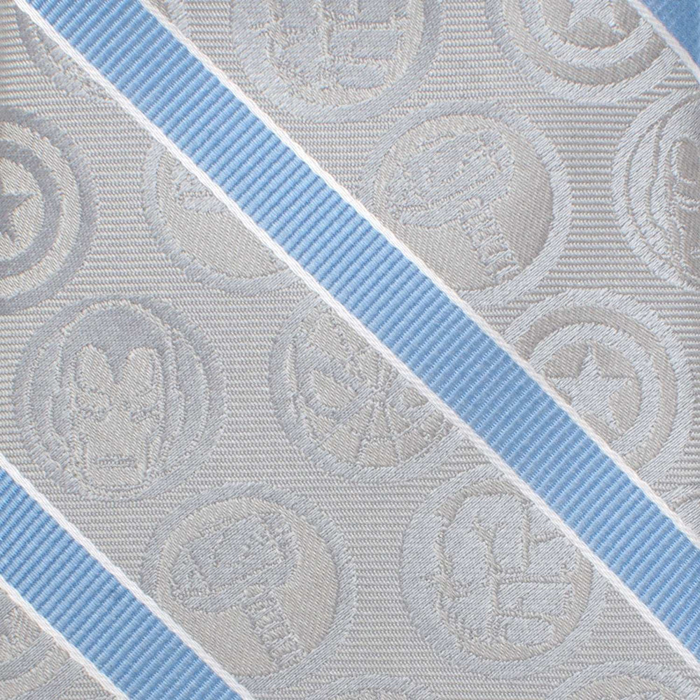 Marvel Comics Gray and Blue Stripe Men's Tie - Cufflinks.com - Flyclothing LLC