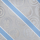 Marvel Comics Gray and Blue Stripe Men's Tie - Cufflinks.com - Flyclothing LLC