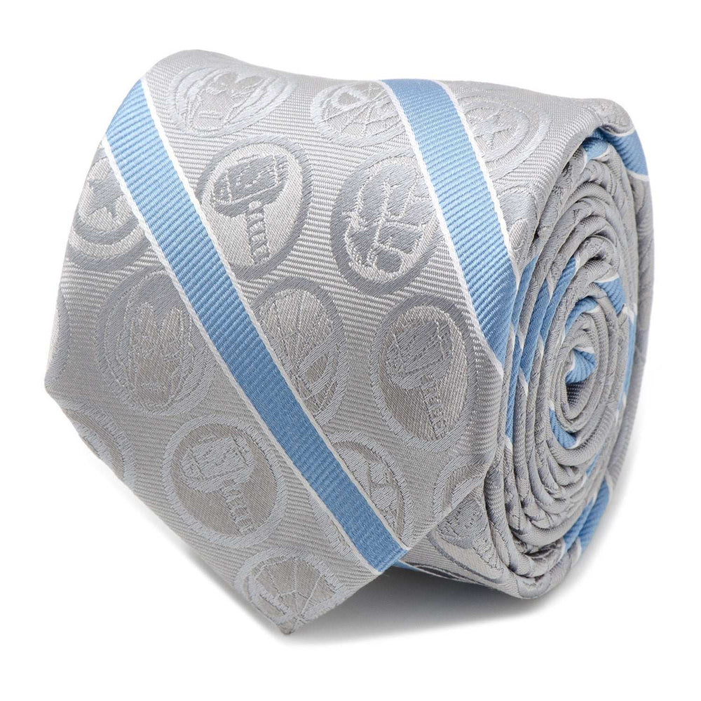 Marvel Comics Gray and Blue Stripe Men's Tie - Cufflinks.com - Flyclothing LLC