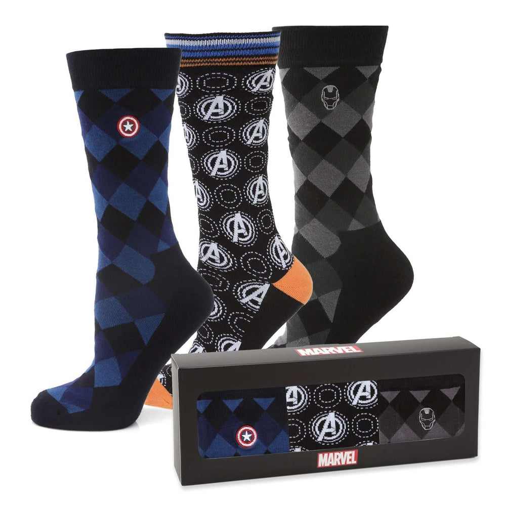 Marvel Argyle 3 Socks Pack and Lapel Pin Gift Set - Cufflinks.com - Flyclothing LLC