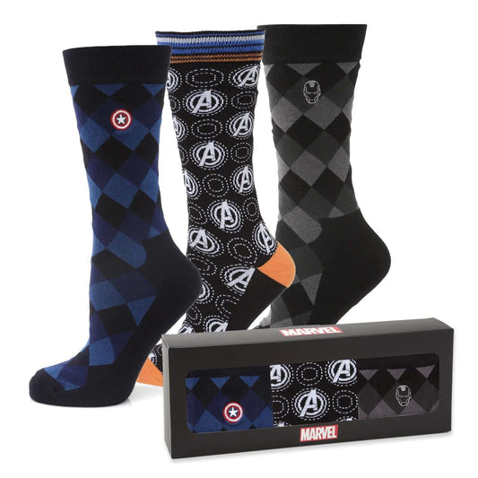 Marvel Argyle 3 Socks Pack and Lapel Pin Gift Set - Cufflinks.com - Flyclothing LLC