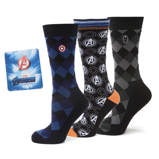 Marvel Argyle 3 Socks Pack and Lapel Pin Gift Set - Cufflinks.com - Flyclothing LLC