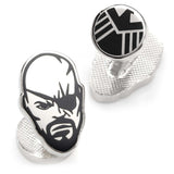 Marvel Nick Fury Silver Cufflinks - Cufflinks.com - Flyclothing LLC