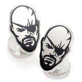 Marvel Nick Fury Silver Cufflinks - Cufflinks.com - Flyclothing LLC
