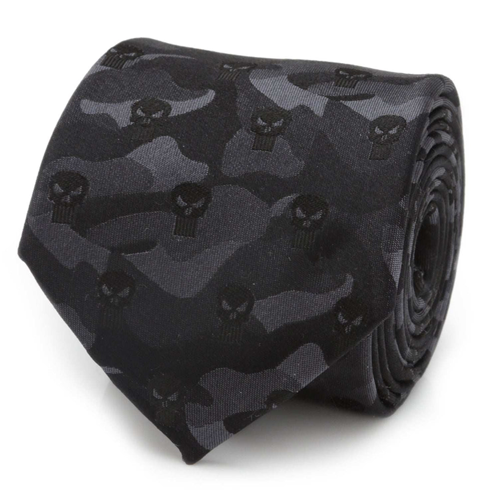 Marvel The Punisher Camo Black Silk Men's Tie - Cufflinks.com - Flyclothing LLC