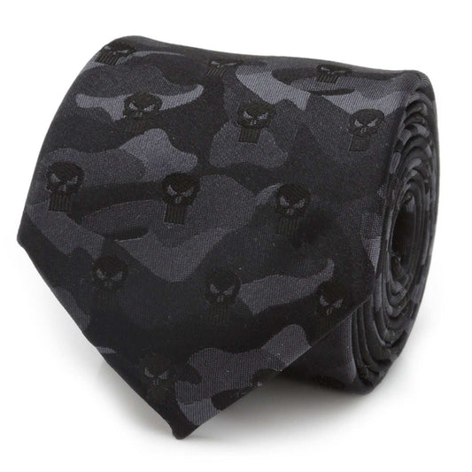 Marvel The Punisher Camo Black Silk Men's Tie - Cufflinks.com - Flyclothing LLC