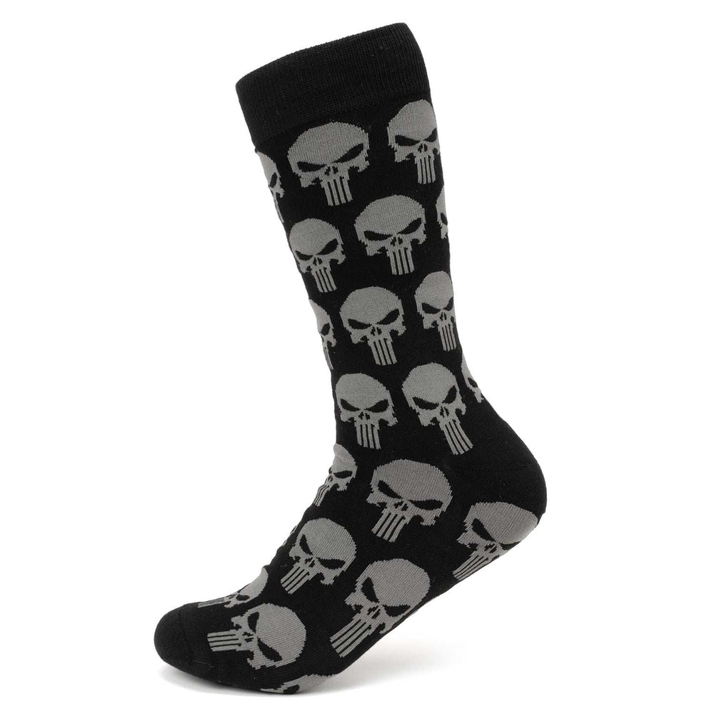 Marvel Punisher Black Socks and Silver Lapel Pin Gift Set - Cufflinks.com - Flyclothing LLC