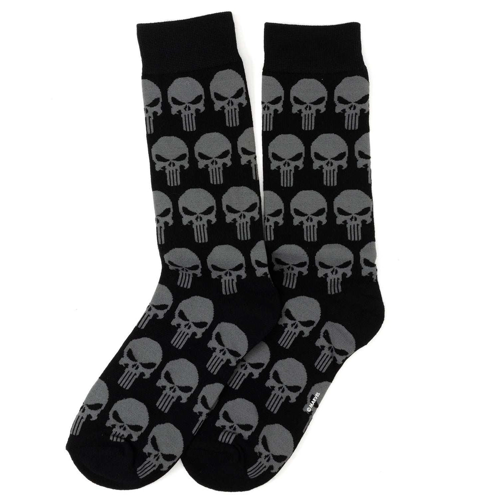 Marvel Punisher Black Socks and Silver Lapel Pin Gift Set - Cufflinks.com - Flyclothing LLC