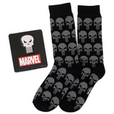 Marvel Punisher Black Socks and Silver Lapel Pin Gift Set - Cufflinks.com - Flyclothing LLC