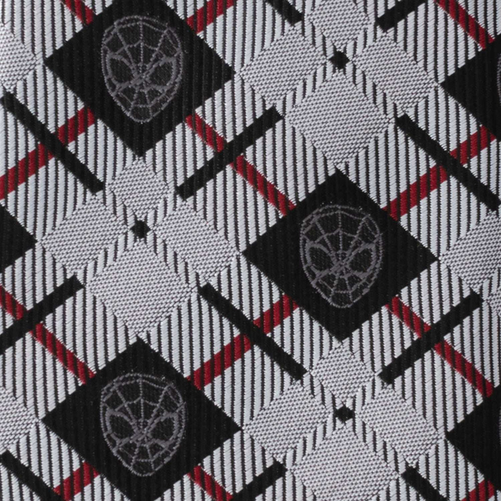 Marvel Spider-Man Plaid Black Men's Tie - Cufflinks.com - Flyclothing LLC