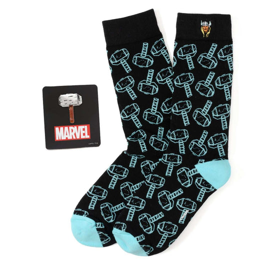 Marvel Thor Pattern Blue and Black Gift Set - Cufflinks.com - Flyclothing LLC