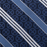 Marvel X-Men Symbol Navy Stripe Men's Tie