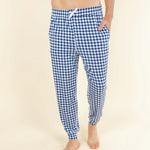 The Mad for Plaid | Navy Gingham SleepDeep™ Men’s Pajama Joggers - Shinesty - Flyclothing LLC