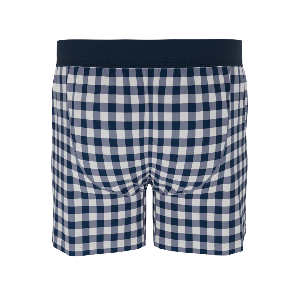 The Mad for Plaid | Navy Gingham Boxers - Shinesty - Flyclothing LLC