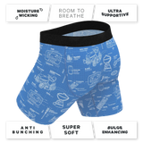 The Man With A Plan | Blueprint Long Leg Ball Hammock® Pouch Underwear With Fly - Shinesty - Flyclothing LLC
