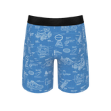 The Man With A Plan | Blueprint Long Leg Ball Hammock® Pouch Underwear With Fly - Shinesty - Flyclothing LLC
