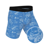 The Man With A Plan | Blueprint Long Leg Ball Hammock® Pouch Underwear With Fly - Shinesty - Flyclothing LLC