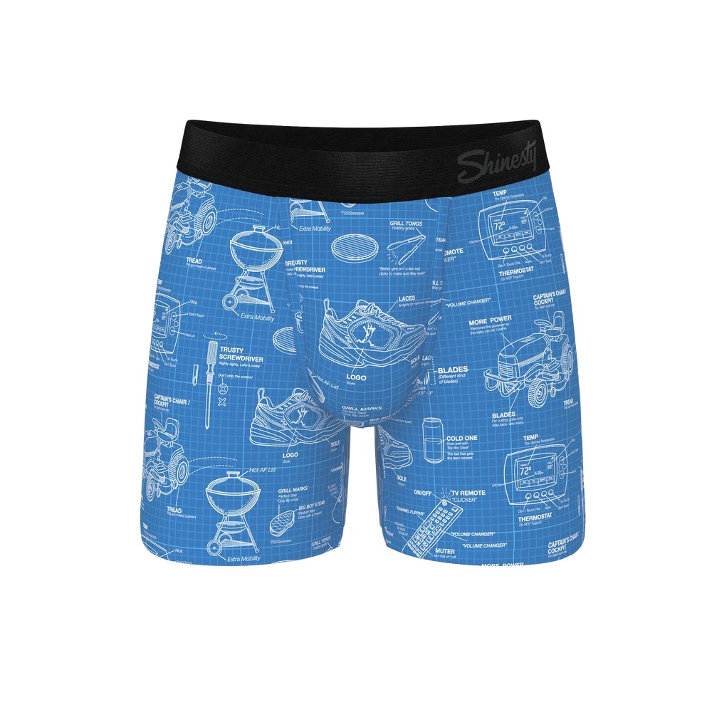 The Man With A Plan | Blueprint Ball Hammock® Pouch Underwear - Shinesty - Flyclothing LLC