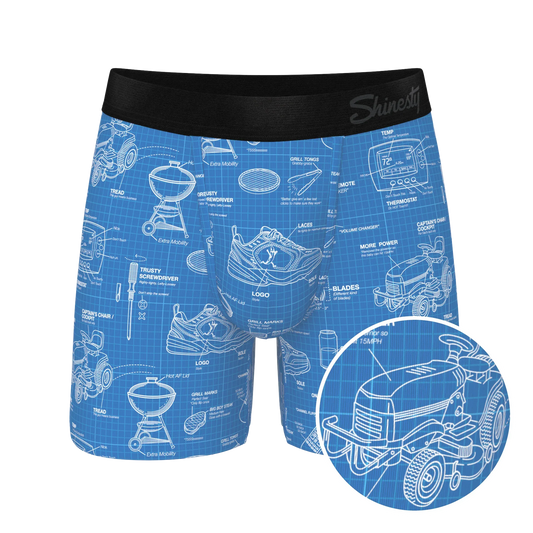 The Man With A Plan | Blueprint Ball Hammock® Pouch Underwear - Shinesty - Flyclothing LLC