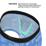 The Man With A Plan | Blueprint Ball Hammock® Pouch Trunks Underwear - Shinesty - Flyclothing LLC