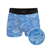 The Man With A Plan | Blueprint Ball Hammock® Pouch Trunks Underwear - Shinesty - Flyclothing LLC