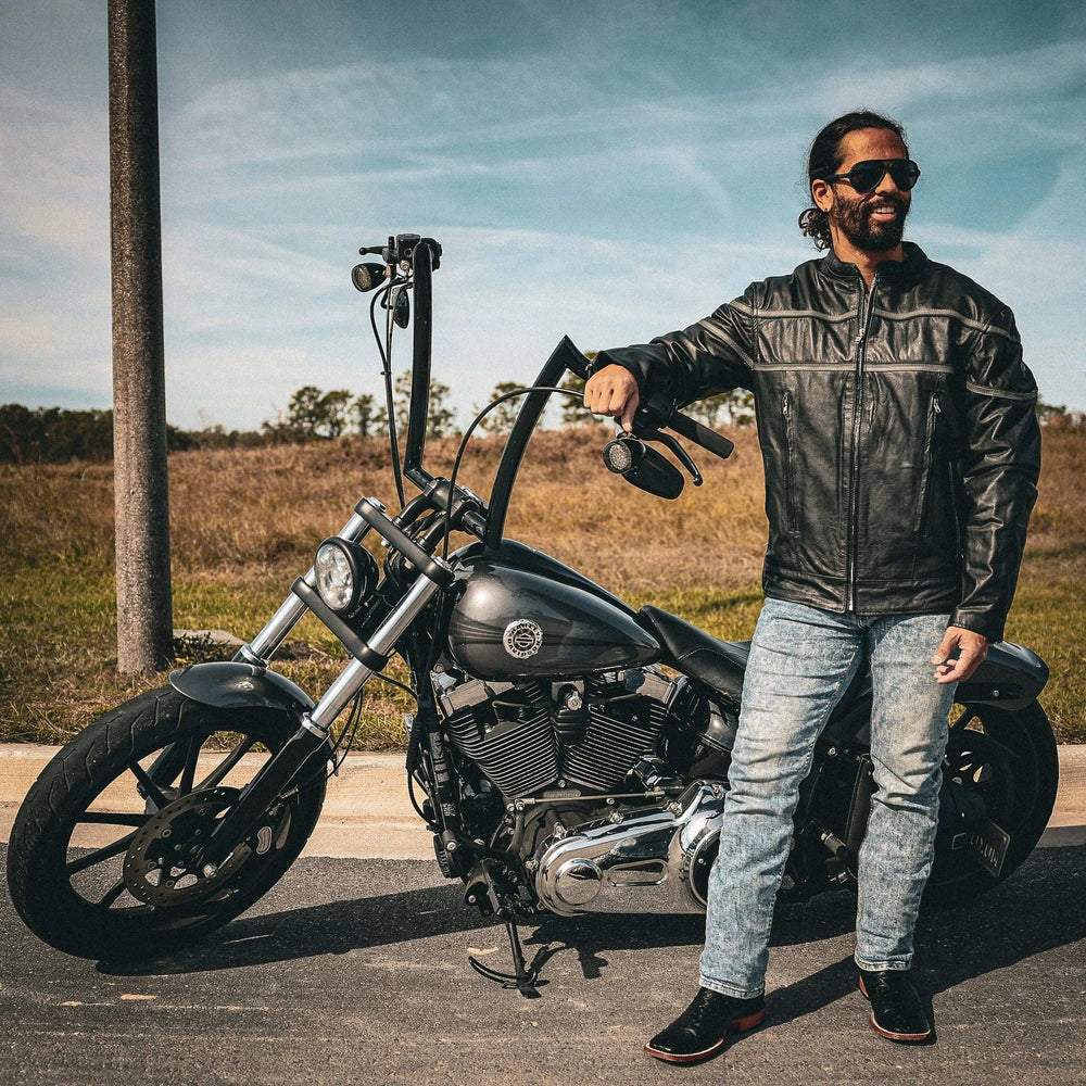Viper - Mens Premium Leather Jacket - Unik Just for Bikers - Flyclothing LLC
