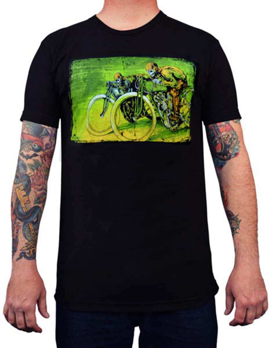 Black Market Art Company Board Track Racers Men's T-Shirt - Black Market Art Company - Flyclothing LLC