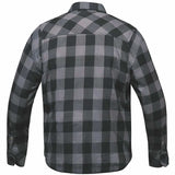 Sentry - Mens Black & Gray Armored Flannel - Unik Just for Bikers - Flyclothing LLC