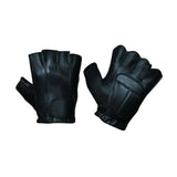 Mens Fingerless Leather Gloves - Unik Just for Bikers - Flyclothing LLC
