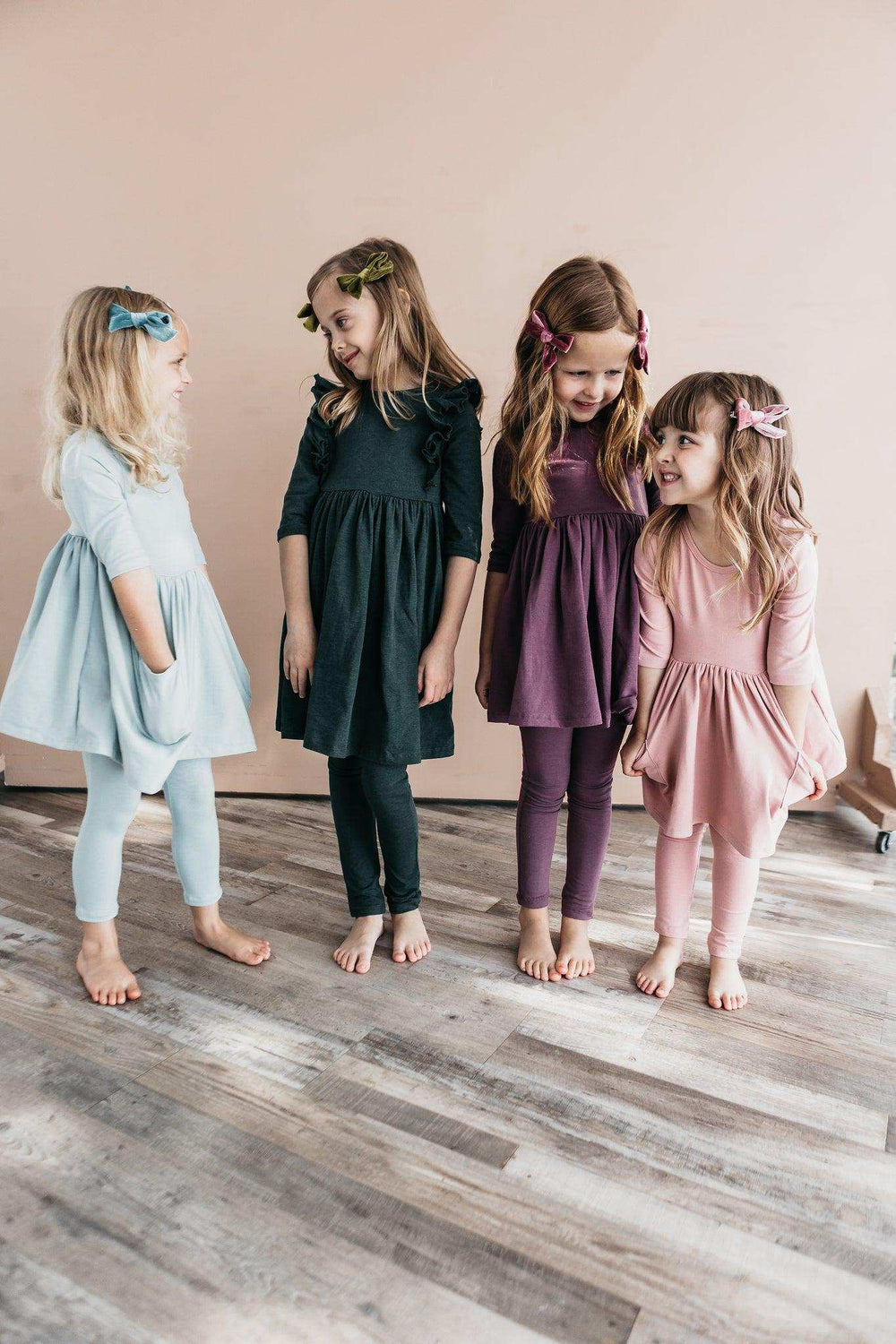 Vintage Violet 3/4 Sleeve Pocket Twirl Dress - Mila & Rose ® - Flyclothing LLC