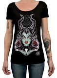 Black Market Art Company Mistress of Evil Women's Scoop Neck T-Shirt - Black Market Art Company - Flyclothing LLC