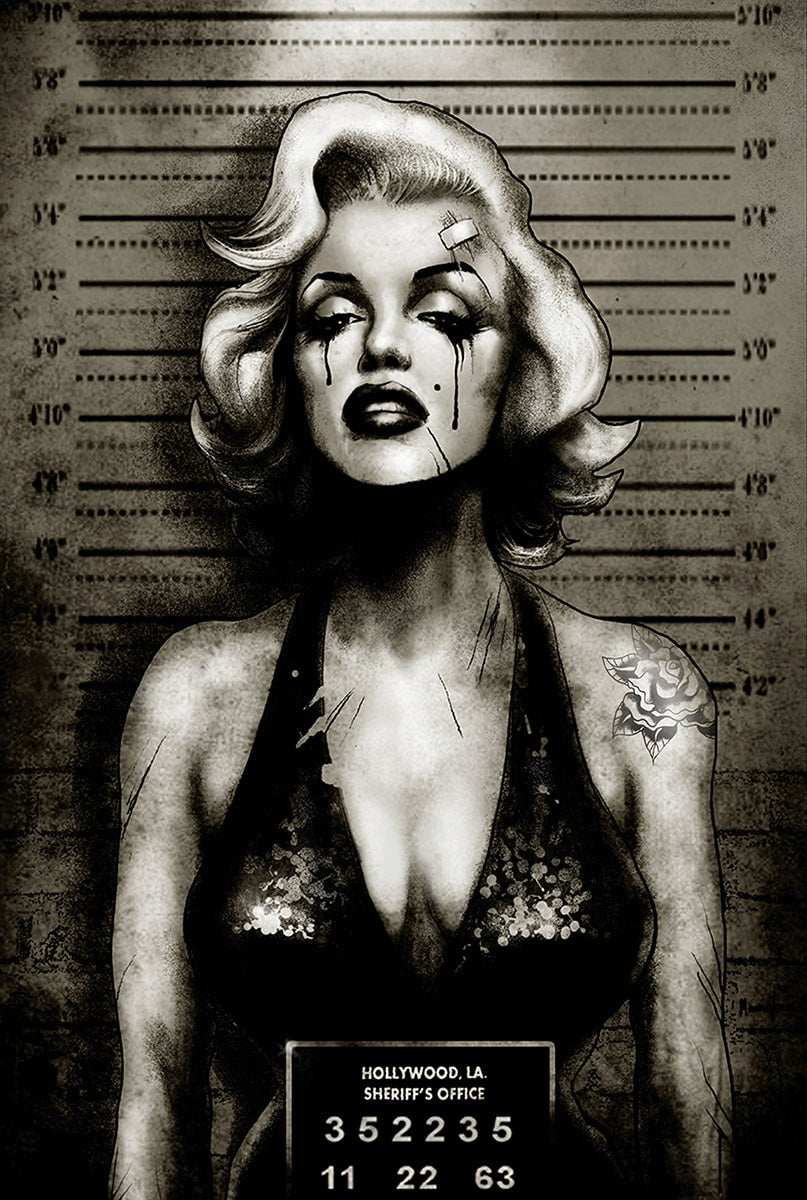 Black Market Art Company Monroe Mugshot Print - Black Market Art Company - Flyclothing LLC