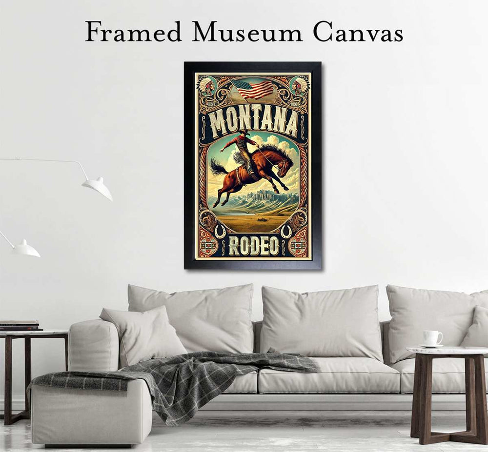 Black Market Art Company Montana Rodeo Poster & Art Print / Wall Art / Western Decor Print - Black Market Art Company - Flyclothing LLC