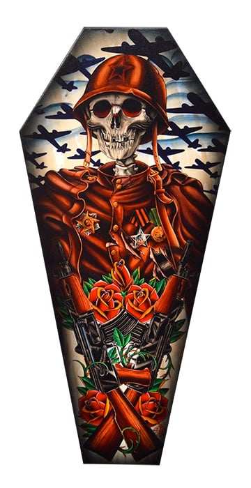 Black Market Art Company Motherland & Stretched Canvas Coffin Print - Black Market Art Company - Flyclothing LLC