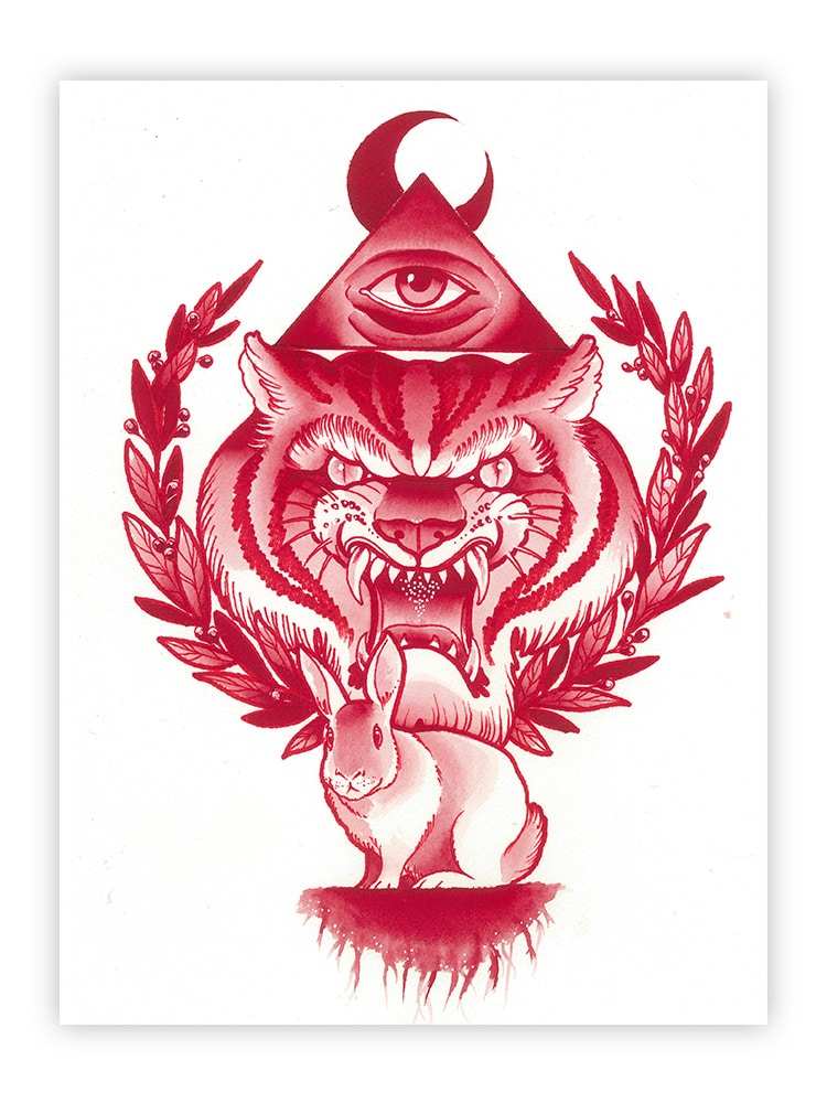 Black Market Art Company Mystic Tiger Print - Black Market Art Company - Flyclothing LLC