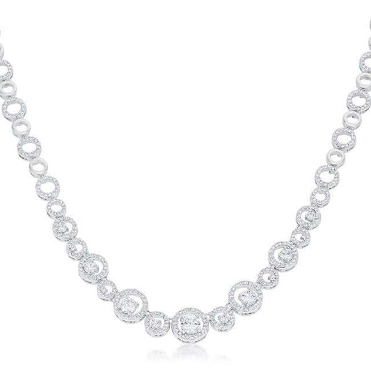 Graduated Cubic Zirconia Necklace - JGI - Flyclothing LLC