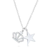 Vanessa Crown & Star Charm 0.4 ct Pendant - JGI - Flyclothing LLC