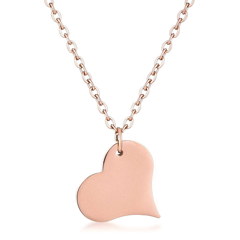Rose Goldtone Heart Pendant - JGI - Flyclothing LLC