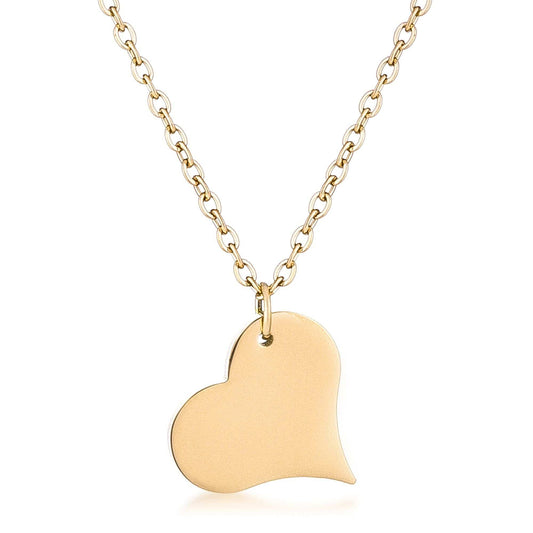 Goldtone Heart Pendant - JGI - Flyclothing LLC