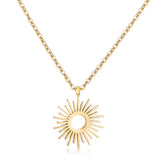 Goldtone Sunburst Necklace - JGI - Flyclothing LLC