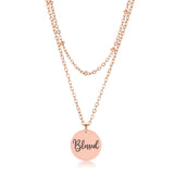 Delicate Rose Gold Plated Blessed Necklace - JGI - Flyclothing LLC