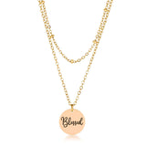 Delicate 18k Gold Plated Blessed Necklace - JGI - Flyclothing LLC