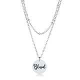 Delicate Stainless Steel Blessed Necklace - JGI - Flyclothing LLC