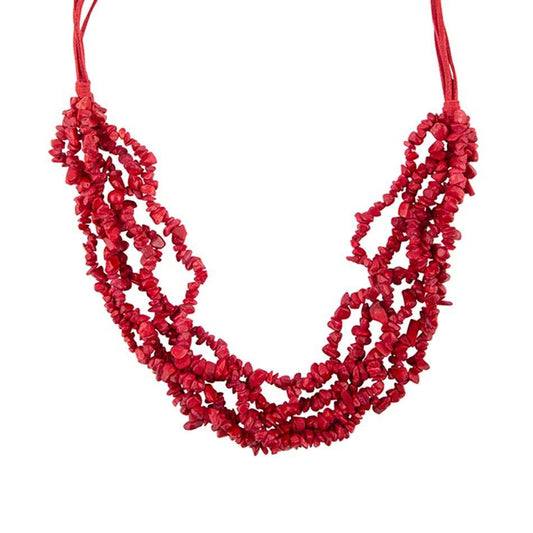 Six Strand Red Magnesite Necklace - Barse Jewelry - Flyclothing LLC