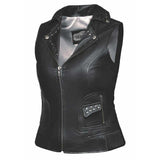 Nancy - Ladies Premium Leather Vest - Unik Just for Bikers - Flyclothing LLC