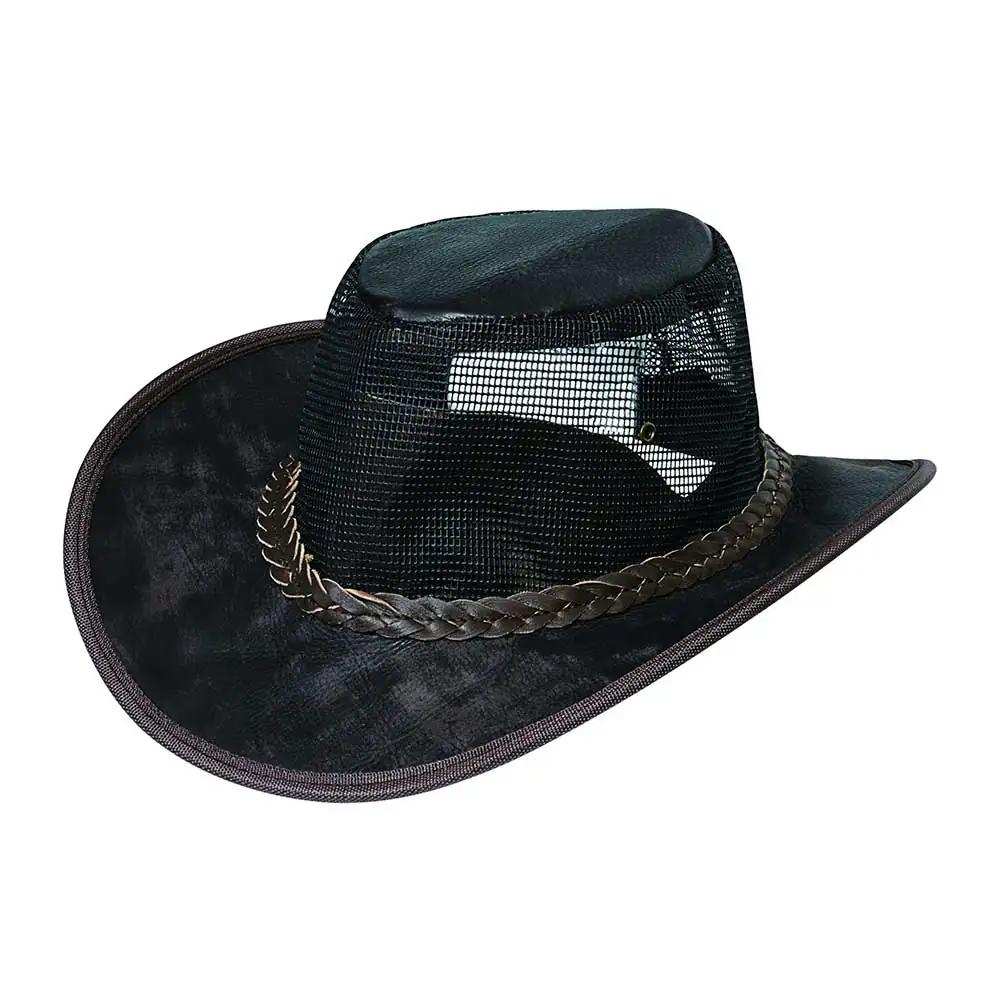 Nashville - Mens Premium Leather Cowboy Hat - Unik Just for Bikers - Flyclothing LLC