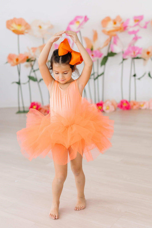 Neon Coral Tank Tutu Leotard - Mila & Rose ® - Flyclothing LLC