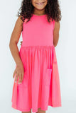 Neon Pink Tank Pocket Twirl Dress - Mila & Rose ® - Flyclothing LLC