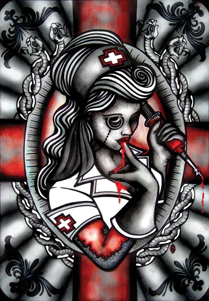 Black Market Art Company Night Nurse Print - Black Market Art Company - Flyclothing LLC