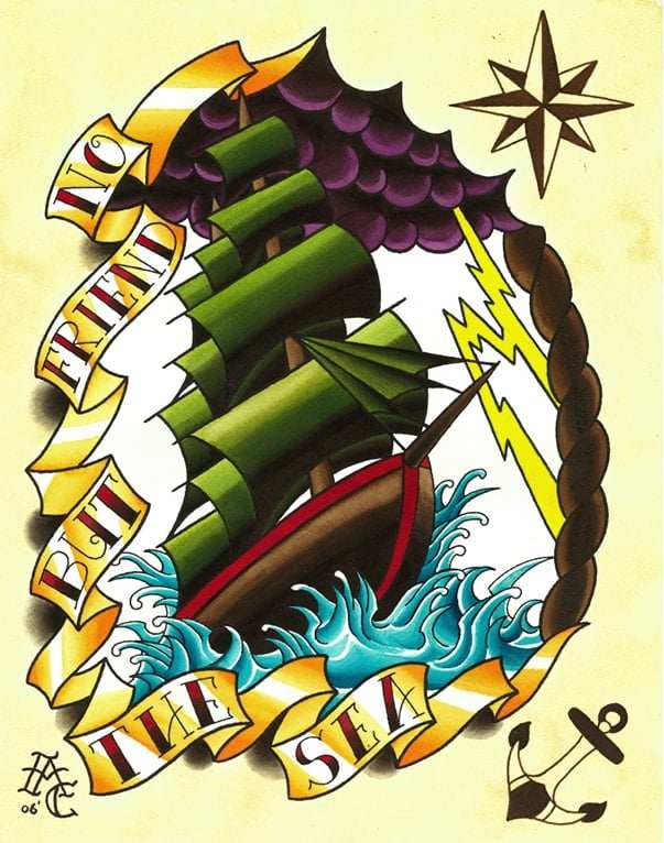 Black Market Art Company No Friend But the Sea Print - Black Market Art Company - Flyclothing LLC